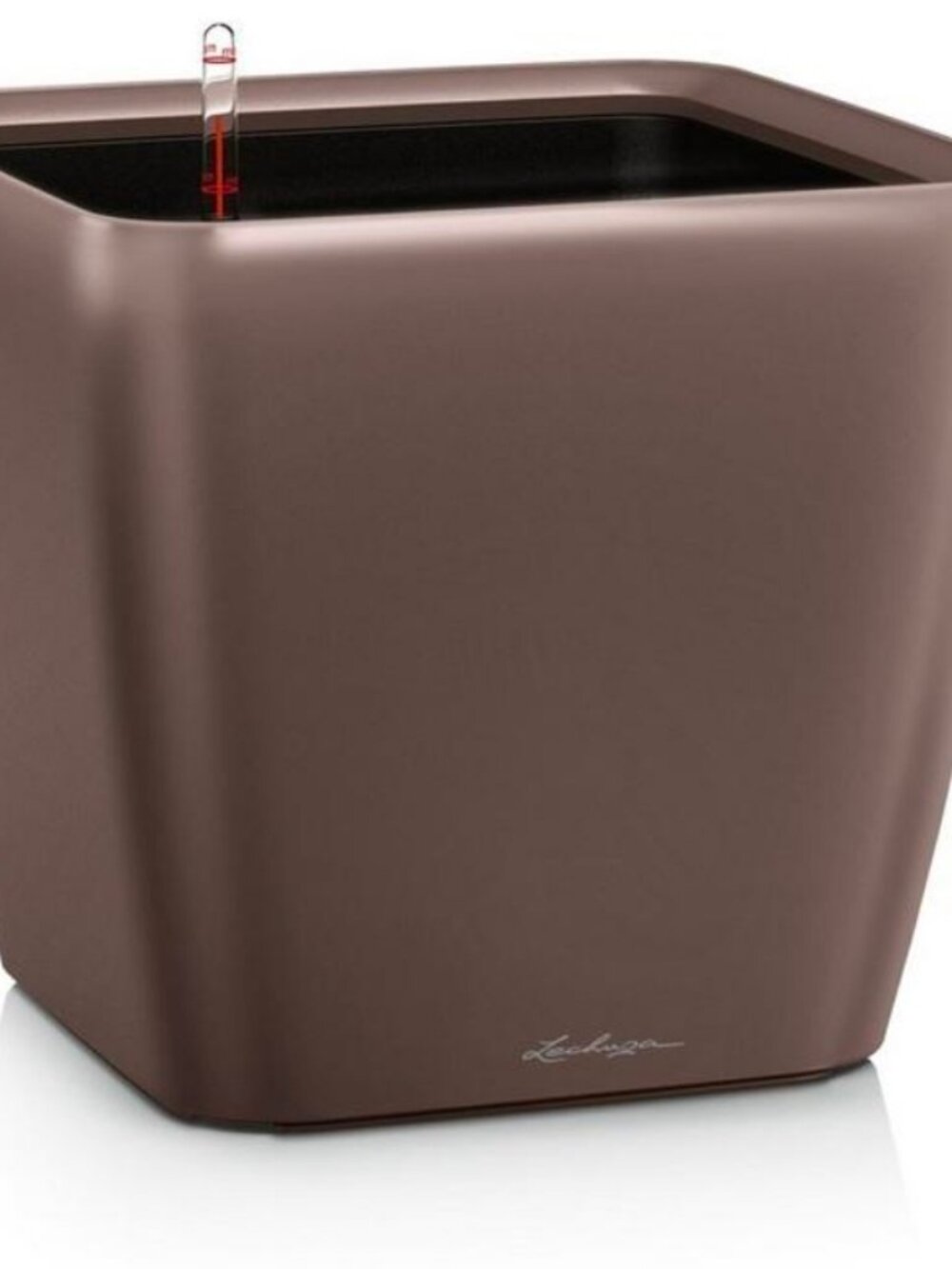 LECHUZA QUADRO LS 21 - matte Espresso PLANTER (sub-irrigation)